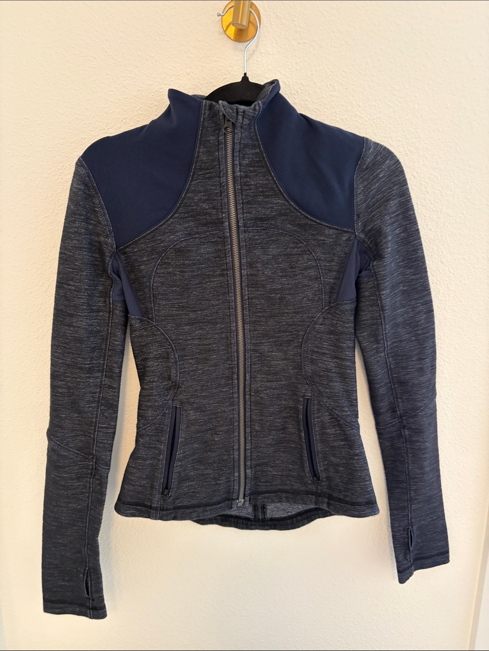 Women's Navy Heather Zip-Up Performance Jacket define